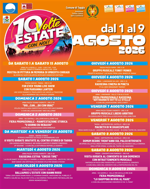 Calendario eventi AGOSTO 2026